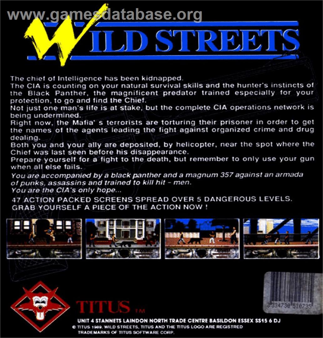 Wild Streets - Atari ST - Artwork - Box Back