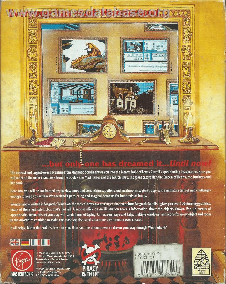 Wonderland - Atari ST - Artwork - Box Back