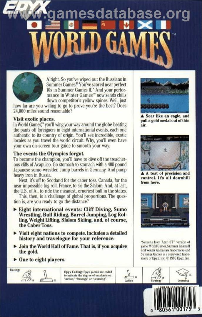 World Games - Atari ST - Artwork - Box Back