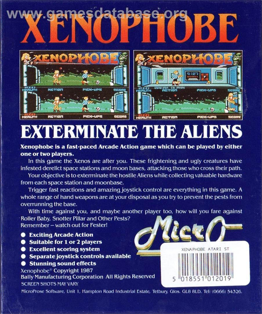 Xenophobe - Atari ST - Artwork - Box Back