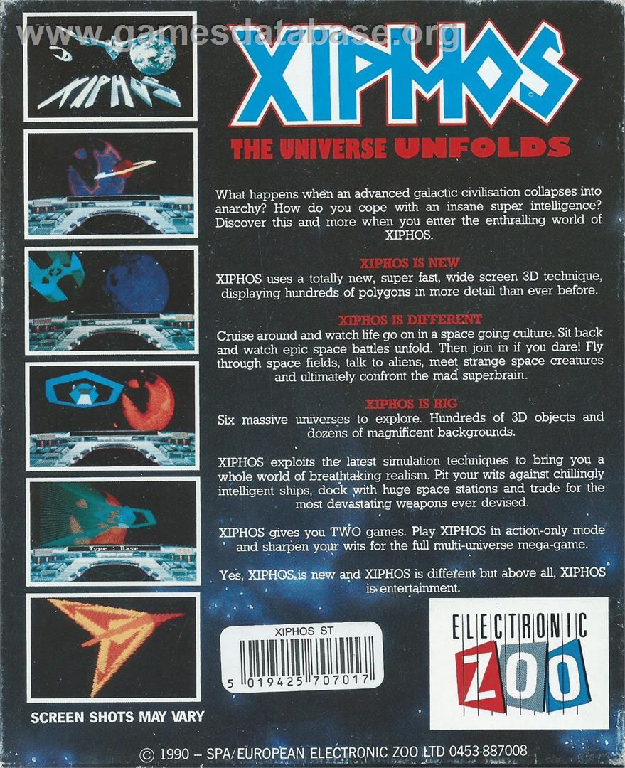 Xiphos - Atari ST - Artwork - Box Back