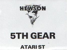 Top of cartridge artwork for 5th Gear on the Atari ST.