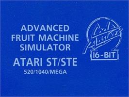 Top of cartridge artwork for Advanced Fruit Machine Simulator on the Atari ST.
