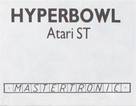 Top of cartridge artwork for Blastaball on the Atari ST.