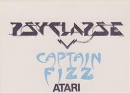 Top of cartridge artwork for Captain Fizz - Meets The Blaster-Trons on the Atari ST.