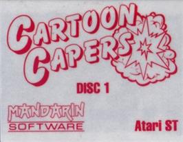 Top of cartridge artwork for Cartoon Capers on the Atari ST.