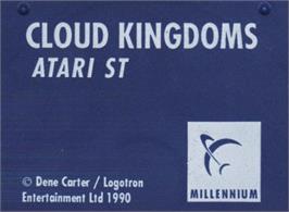 Top of cartridge artwork for Cloud Kingdoms on the Atari ST.