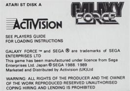 Top of cartridge artwork for Damocles: Mercenary 2 on the Atari ST.