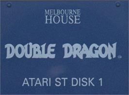 Top of cartridge artwork for Double Dragon on the Atari ST.