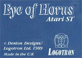 Top of cartridge artwork for Eye Of Horus on the Atari ST.