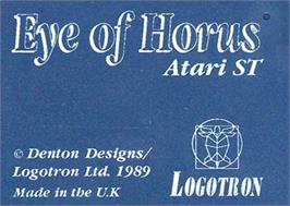 Top of cartridge artwork for Eye of Horus on the Atari ST.