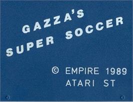Top of cartridge artwork for Gazza's Super Soccer on the Atari ST.