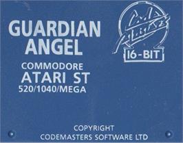 Top of cartridge artwork for Guardian Angel on the Atari ST.