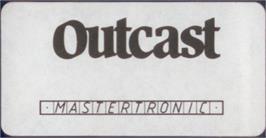 Top of cartridge artwork for Outcast on the Atari ST.