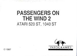 Top of cartridge artwork for Passengers On The Wind 2 on the Atari ST.