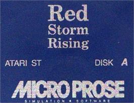 Top of cartridge artwork for Red Storm Rising on the Atari ST.