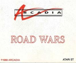 Top of cartridge artwork for Road Rash on the Atari ST.