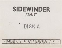 Top of cartridge artwork for Sidewinder on the Atari ST.