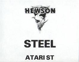 Top of cartridge artwork for Steel on the Atari ST.