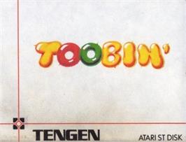 Top of cartridge artwork for Toobin' on the Atari ST.