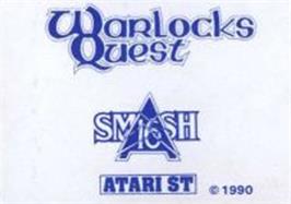 Top of cartridge artwork for Warlock's Quest on the Atari ST.