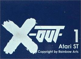 Top of cartridge artwork for X-Out on the Atari ST.