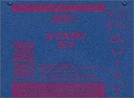 Top of cartridge artwork for Zero Gravity on the Atari ST.