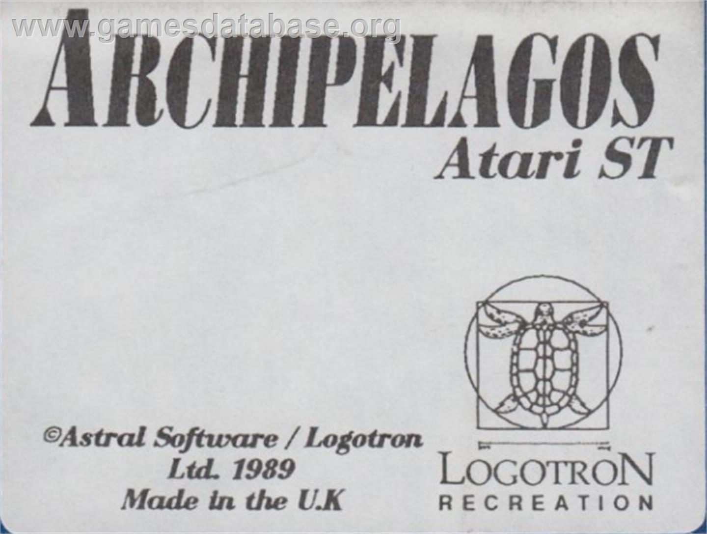 Archipelagos - Atari ST - Artwork - Cartridge Top