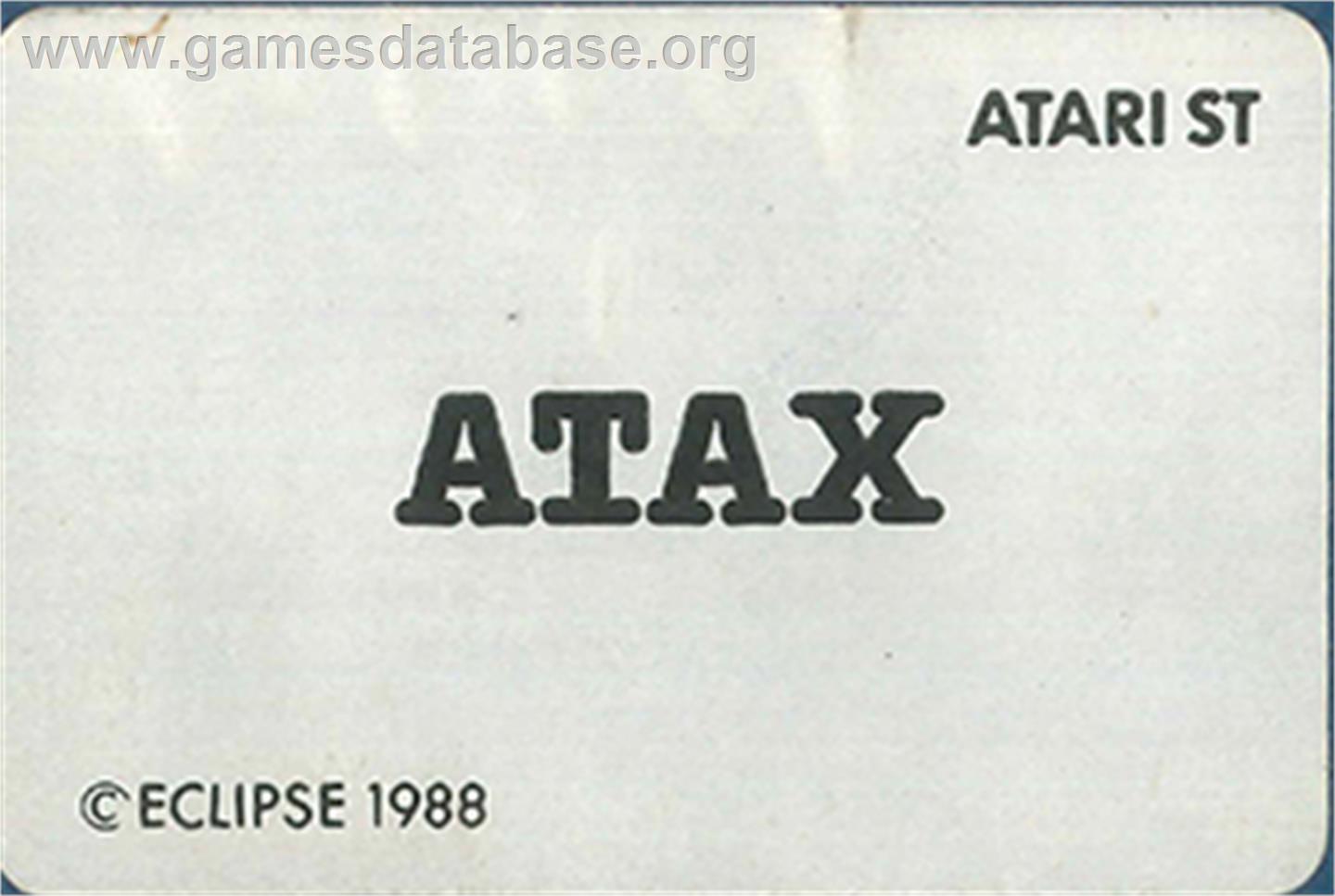 Atax - Atari ST - Artwork - Cartridge Top