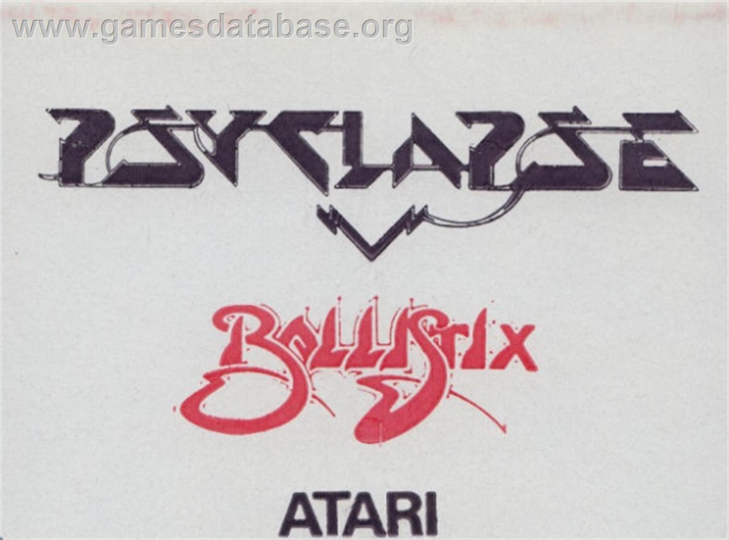 Ballistix - Atari ST - Artwork - Cartridge Top