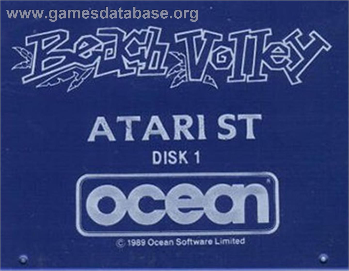Beach Volley - Atari ST - Artwork - Cartridge Top