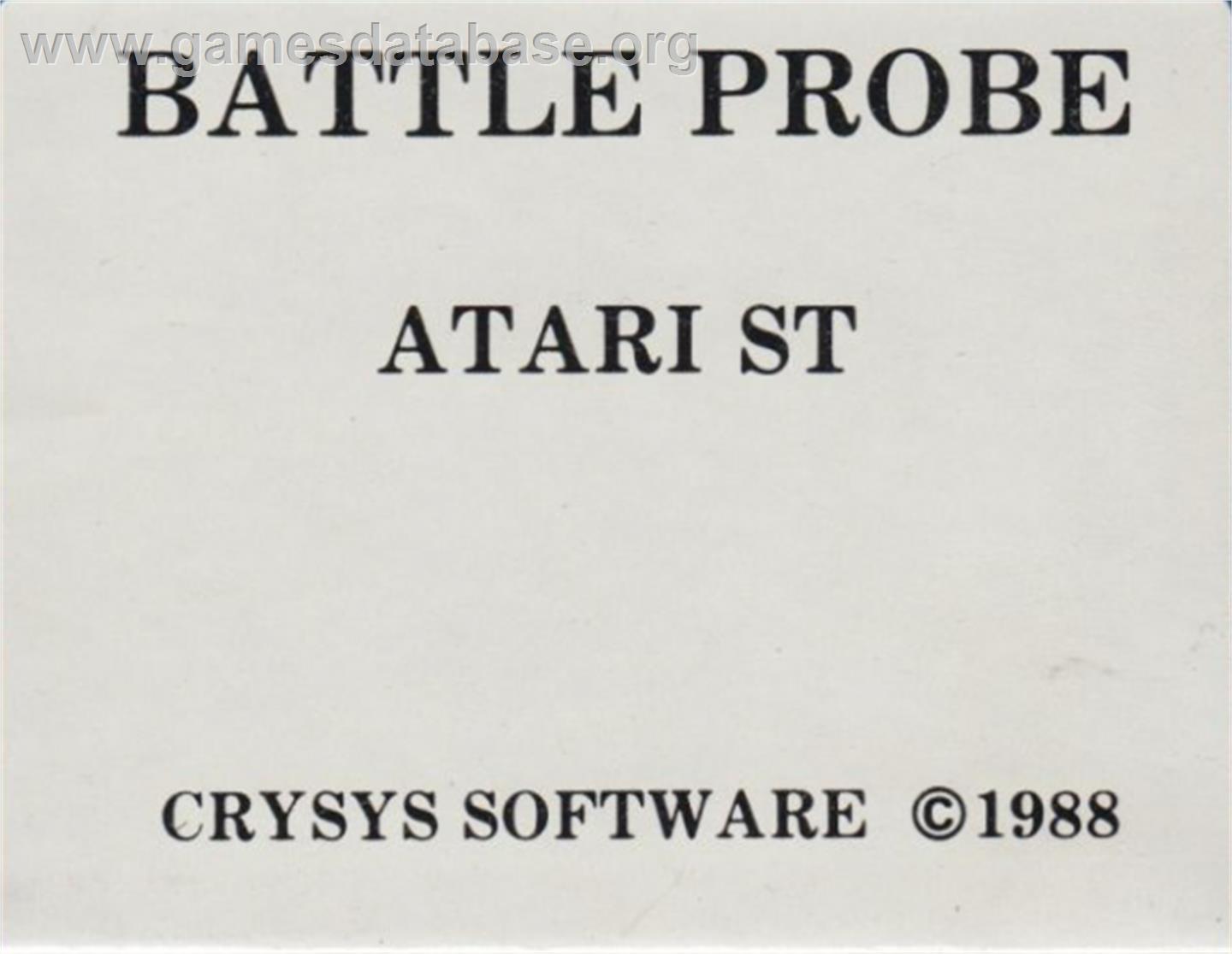 Bermuda Project - Atari ST - Artwork - Cartridge Top