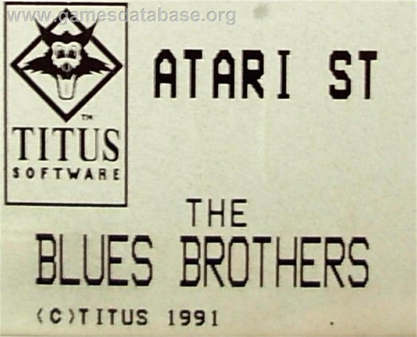 Blues Brothers - Atari ST - Artwork - Cartridge Top