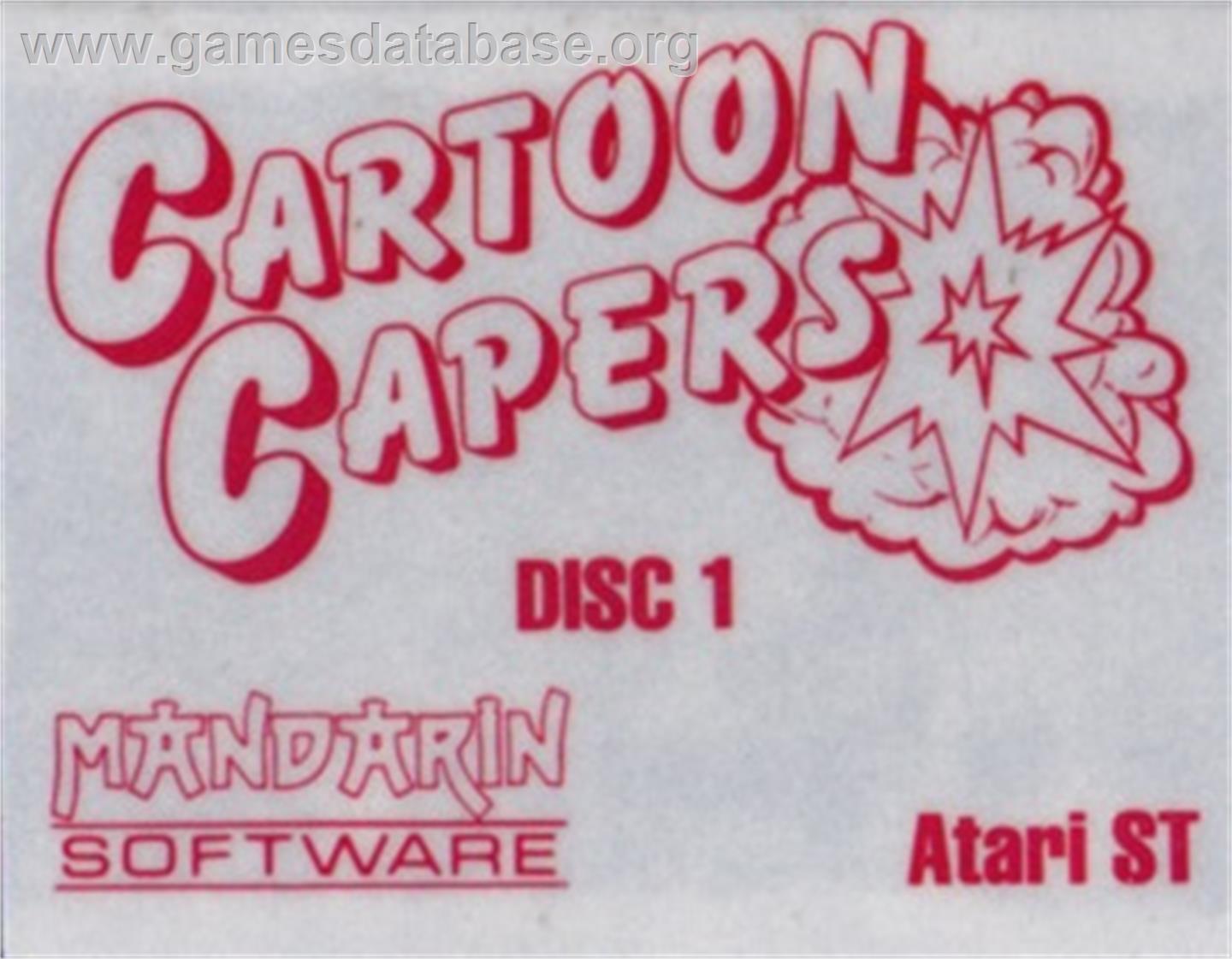 Cartoon Capers - Atari ST - Artwork - Cartridge Top