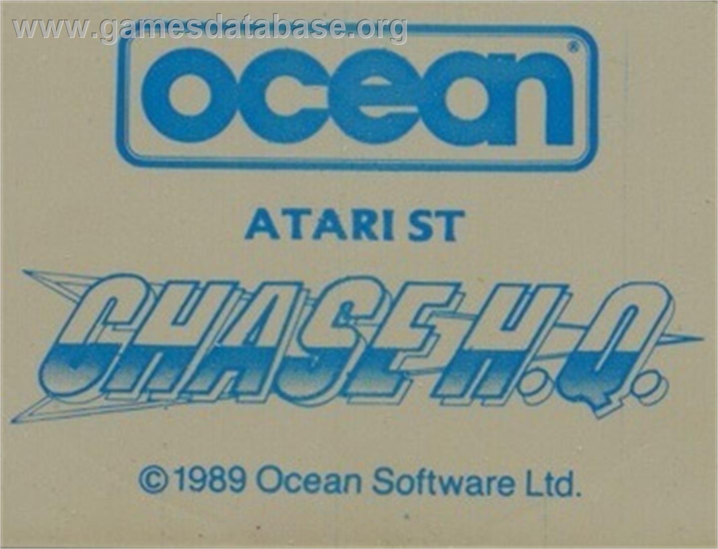 Chase H.Q. - Atari ST - Artwork - Cartridge Top