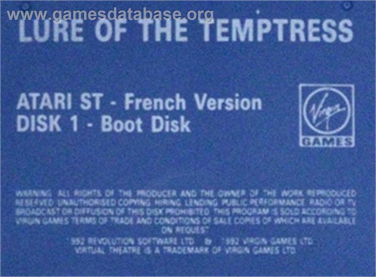 Curse of the Azure Bonds - Atari ST - Artwork - Cartridge Top