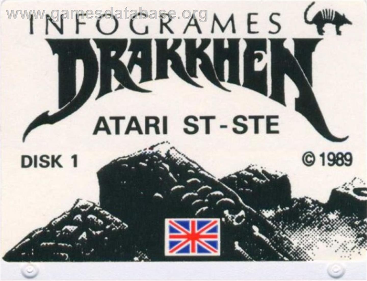 Drakkhen - Atari ST - Artwork - Cartridge Top