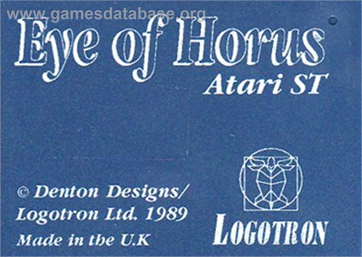 Eye Of Horus - Atari ST - Artwork - Cartridge Top