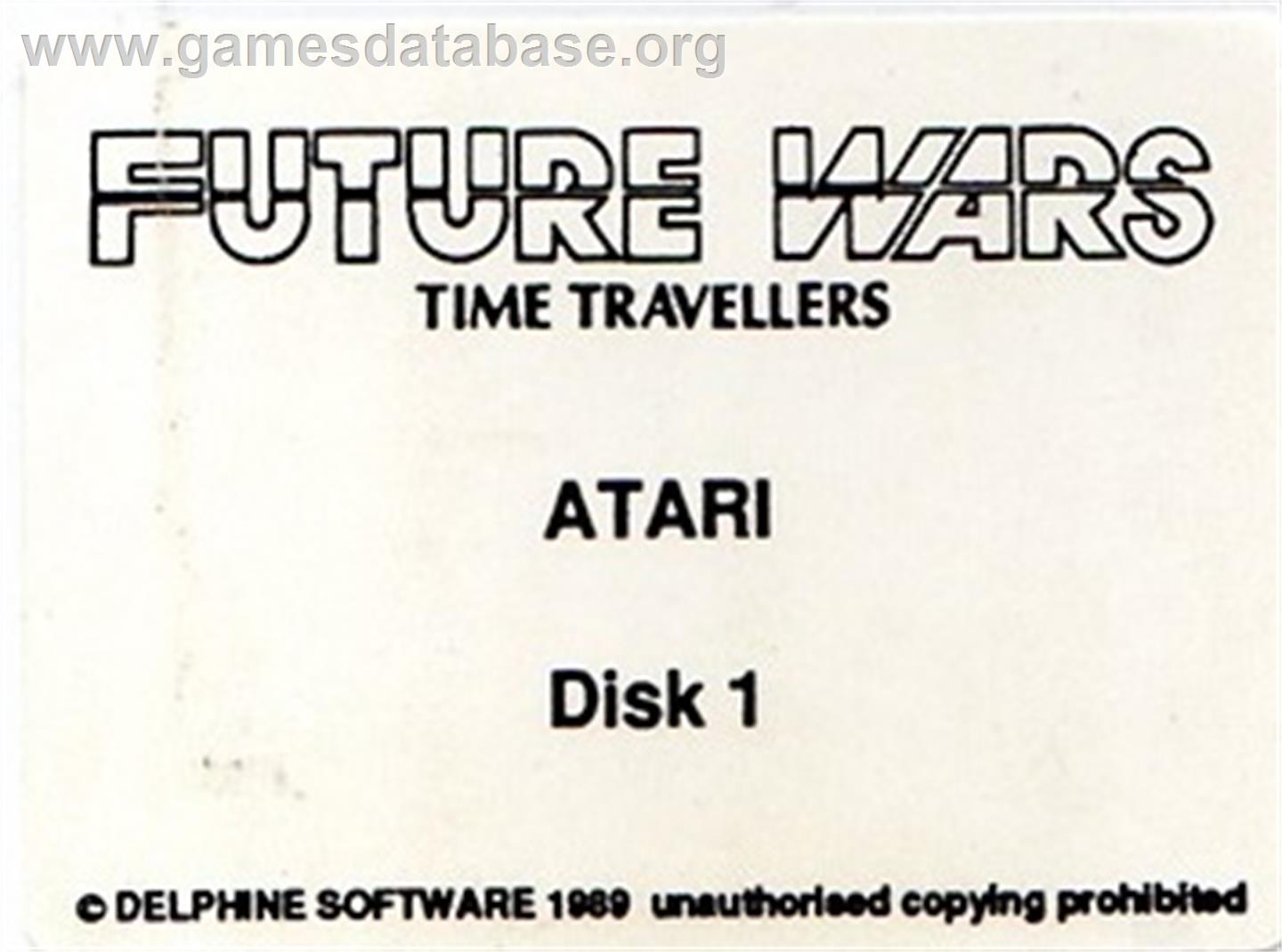 Future Wars - Time Travellers - Atari ST - Artwork - Cartridge Top