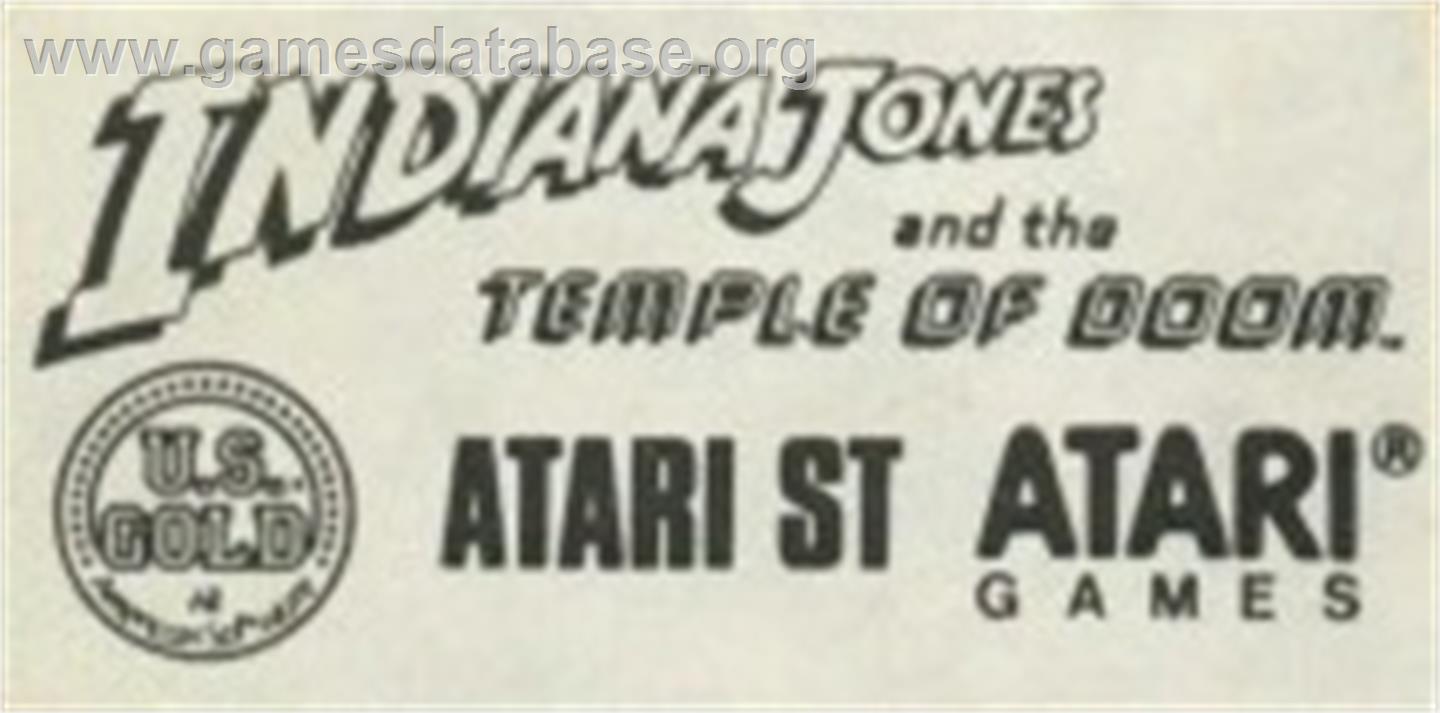 Indiana Jones And The Temple Of Doom - Atari ST - Artwork - Cartridge Top