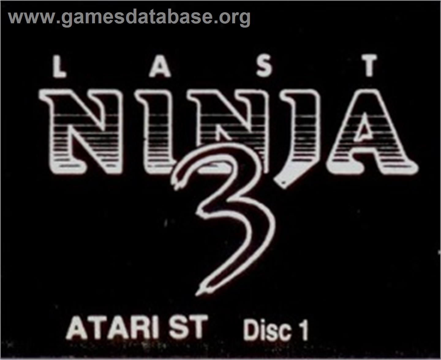 Last Ninja 3 - Atari ST - Artwork - Cartridge Top
