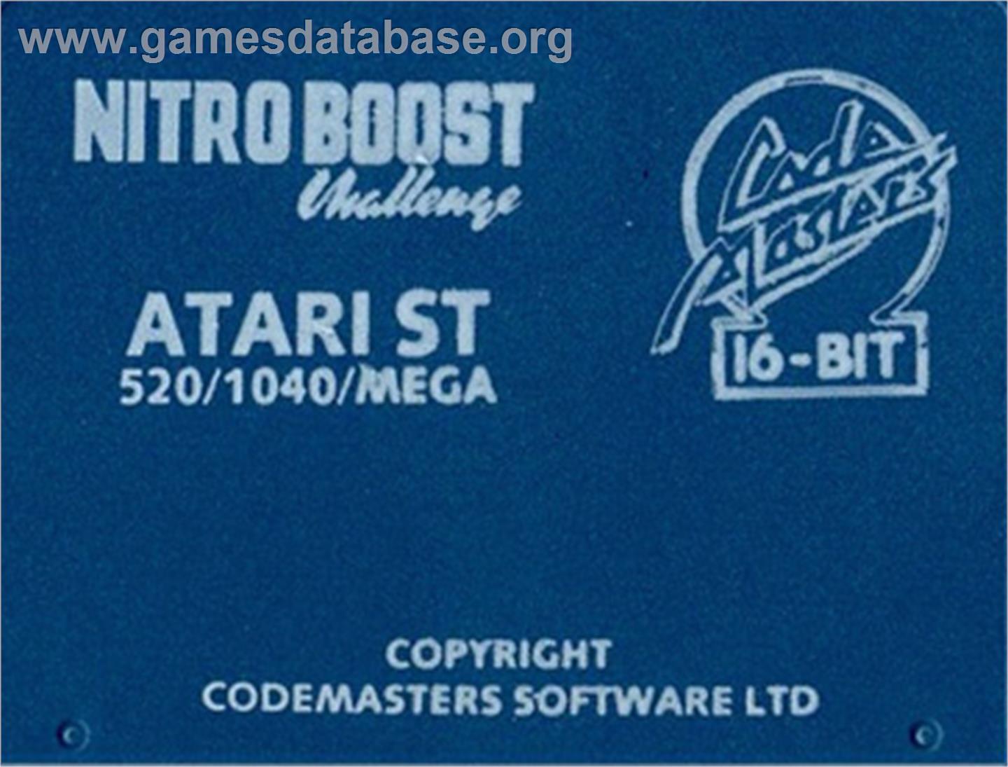 Nitro Boost Challenge - Atari ST - Artwork - Cartridge Top