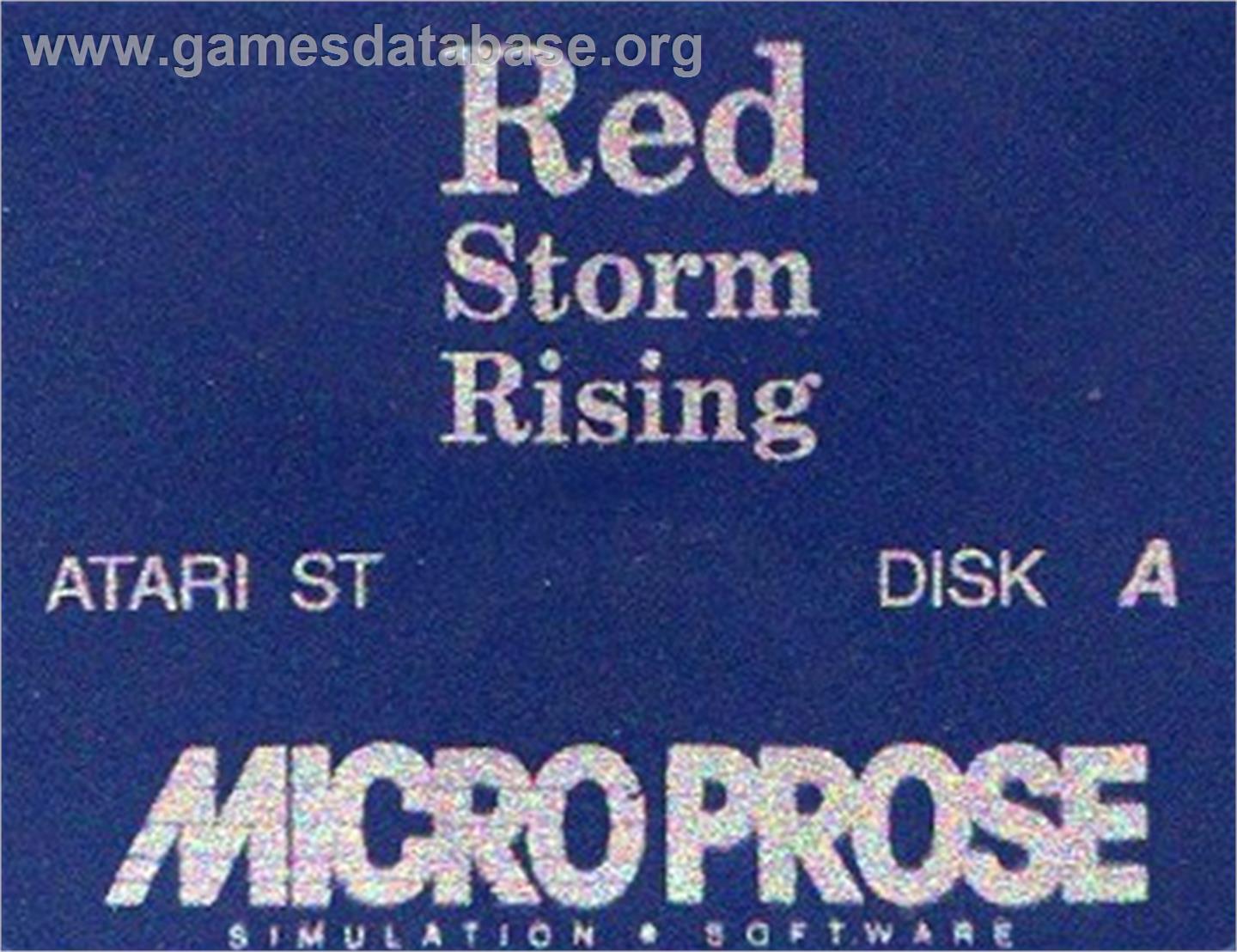 Red Storm Rising - Atari ST - Artwork - Cartridge Top