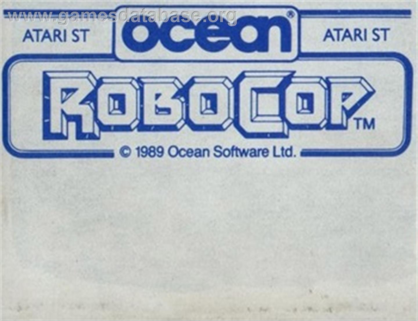 Robocop - Atari ST - Artwork - Cartridge Top