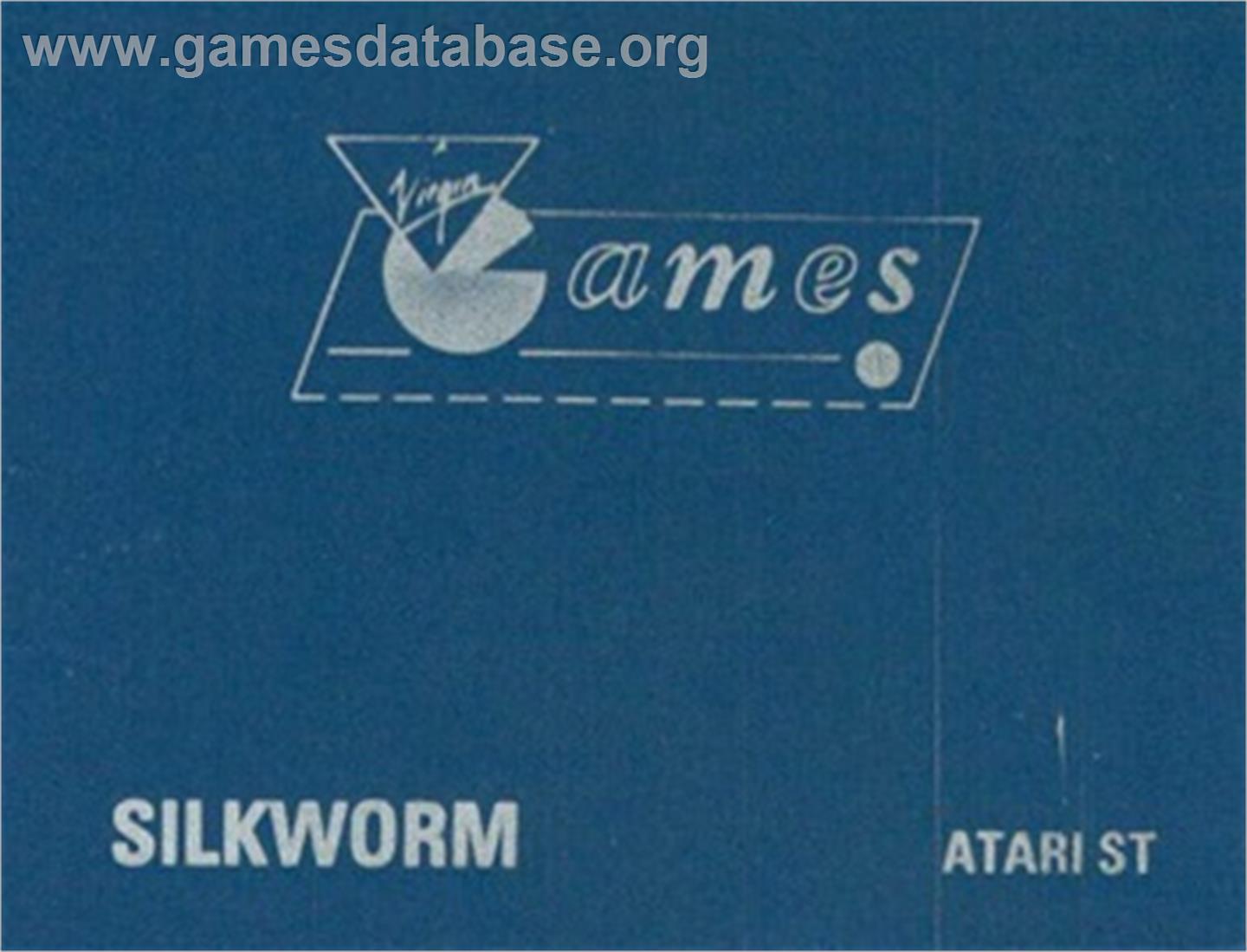 Silkworm - Atari ST - Artwork - Cartridge Top