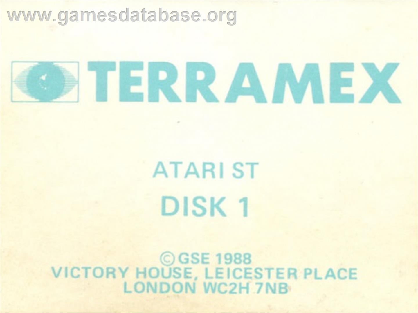 Terramex - Atari ST - Artwork - Cartridge Top