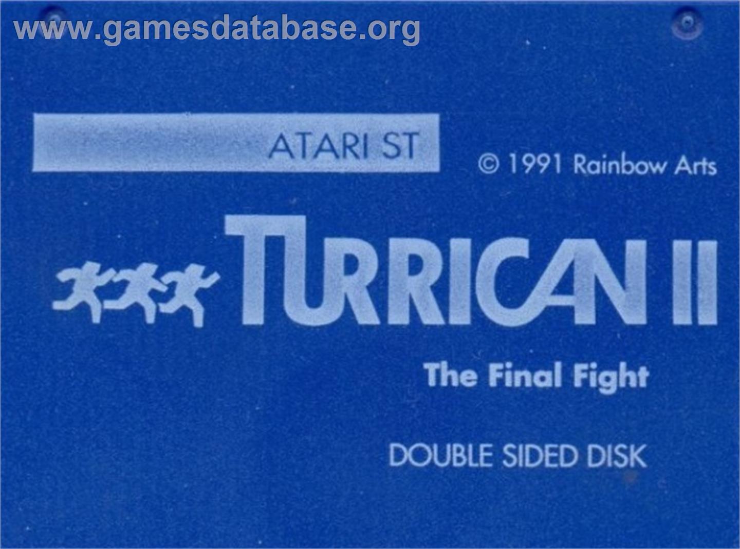 Turrican II: The Final Fight - Atari ST - Artwork - Cartridge Top
