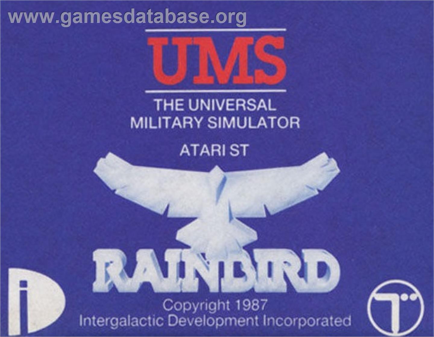 UMS: The Universal Military Simulator - Atari ST - Artwork - Cartridge Top