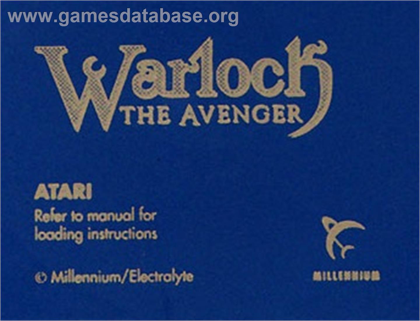 Warlock: The Avenger - Atari ST - Artwork - Cartridge Top