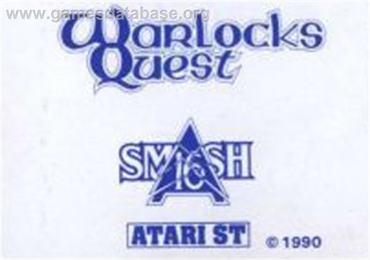 Warlock's Quest - Atari ST - Artwork - Cartridge Top